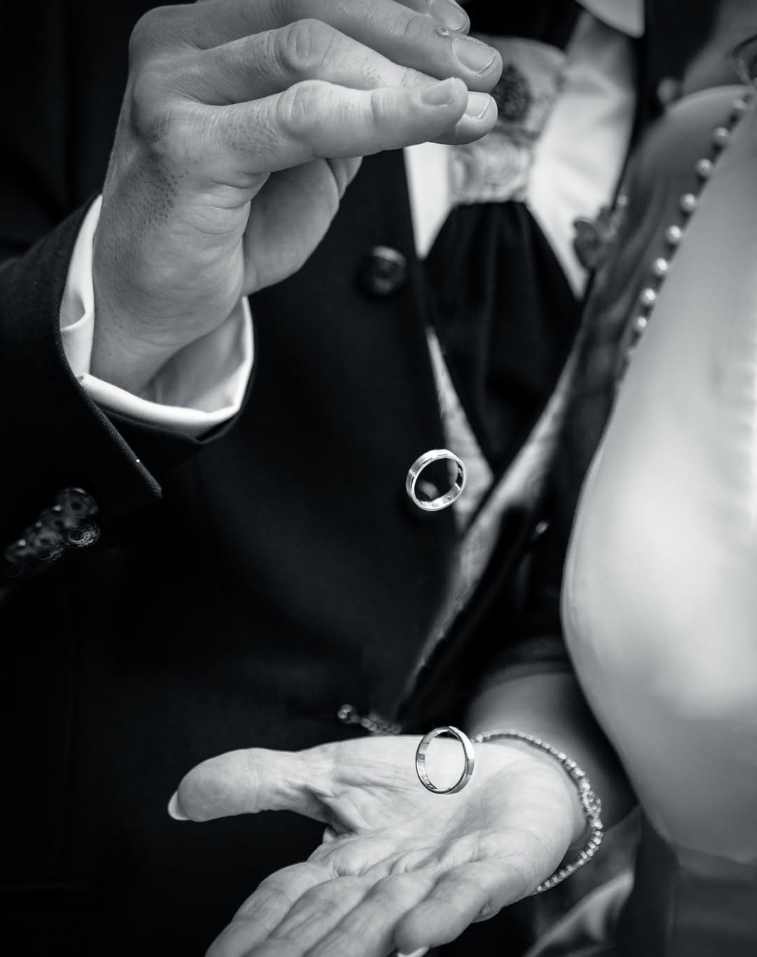 Detalle elegante fotografía de boda